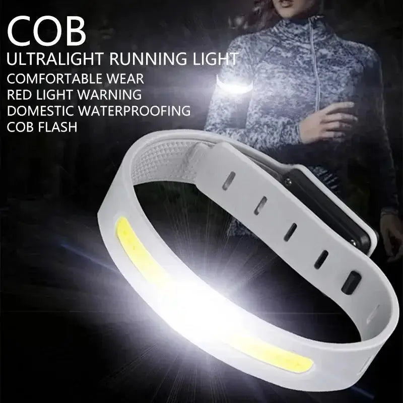 COB LED Armband Light 500LM Type C USB Rechargeable IPX4 Waterproof