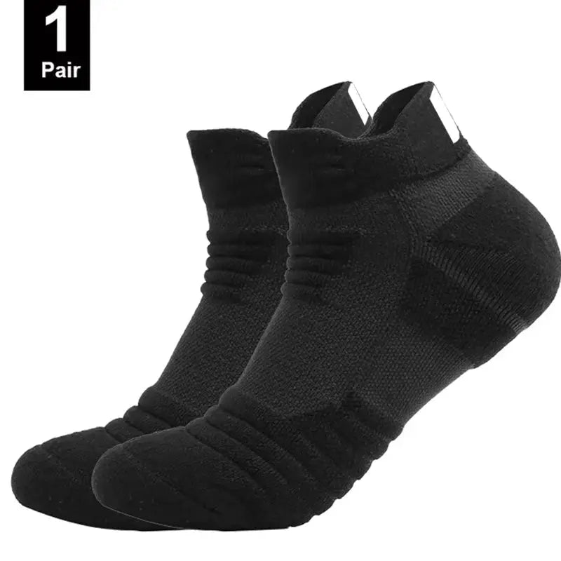 Anti Slip Football Socks For Men Cotton Breathable Odor Control Short Tube Crew Socks Size 39 45 Soccer And Basketball