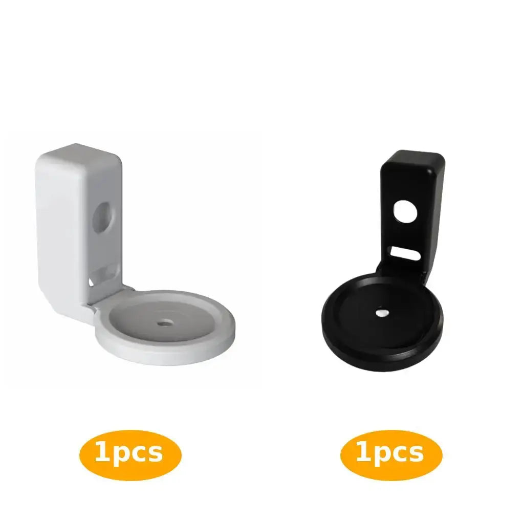 Portable speaker wall mount bracket for Echo Dot, white and black cord-management stands, 2pcs