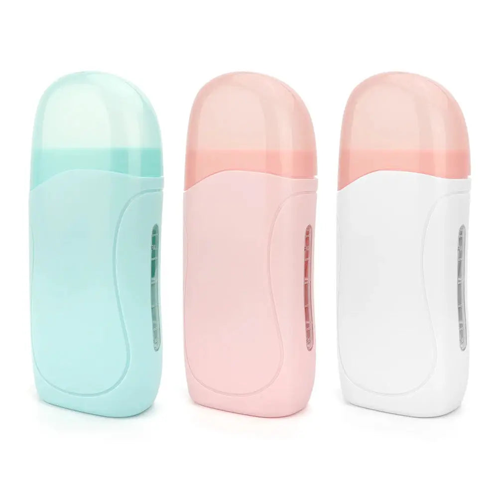 Simples Market wax heater kit with 3 pastel roll-on warmers in mint, pink, and white