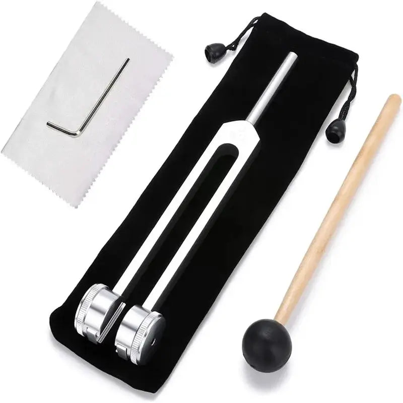 128 Hz Weighted Bio Acoustic Tuning Fork Set For Healing Chakras Sound Therapy Stress Relief
