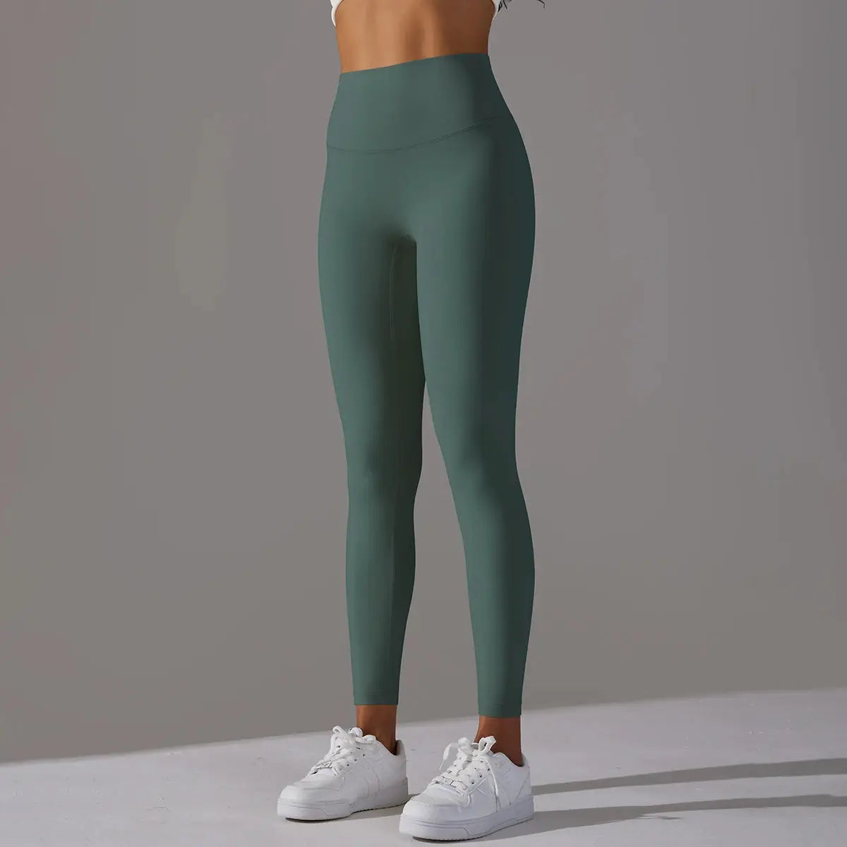 High Waist Naked Feeling Leggings by Simples Market in teal for women, fitness yoga pants