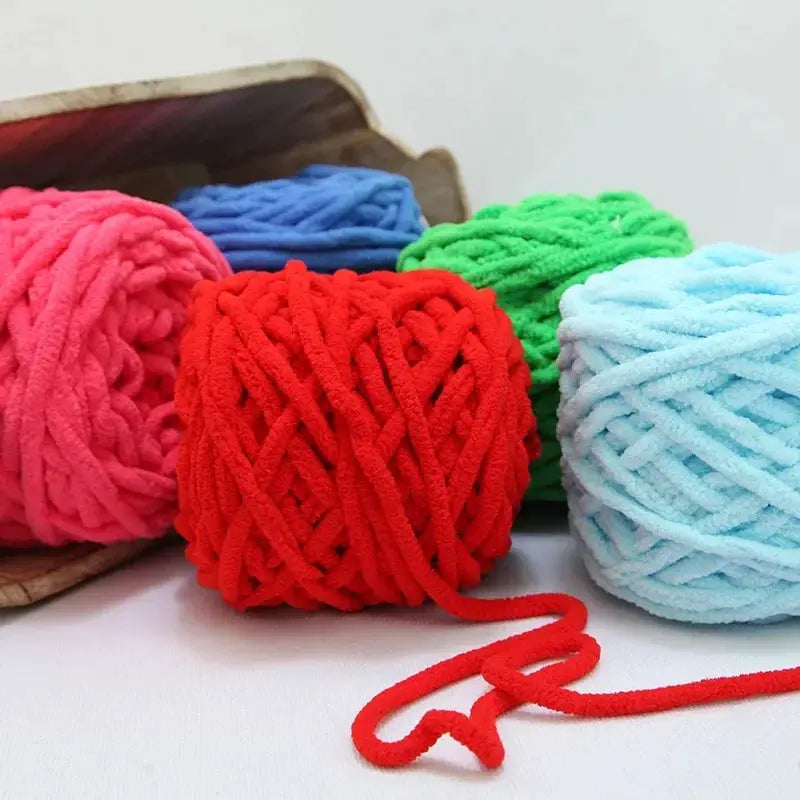 100g Chenille Knitting Yarn Ice Strip Line Cotton For Hand Knitting Scarf Thick Wool Wholesale