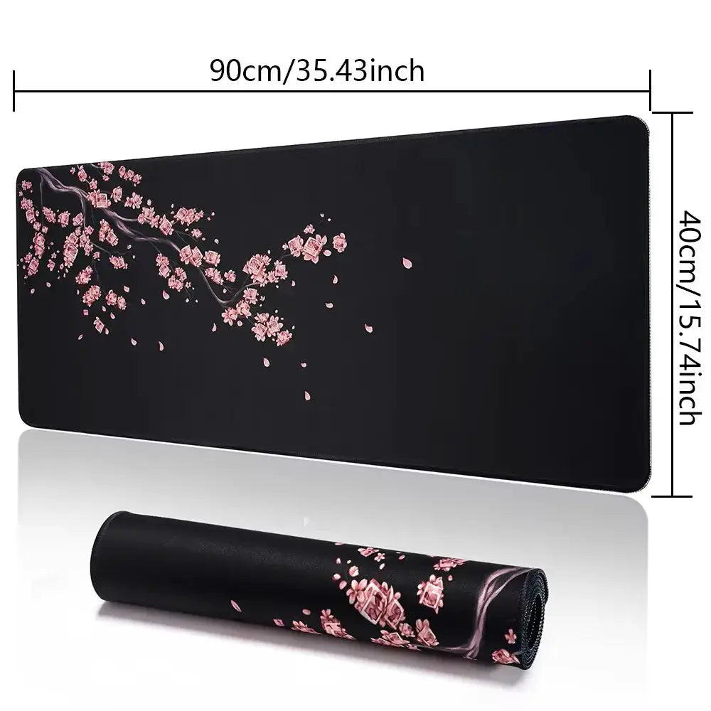Large Extended Gaming Mouse Pad With Stitched Edges And Non Slip Rubber Base For Desk And Office Setup