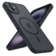 Simples Market luxury magnetic matte translucent armor iPhone case with MagSafe for iPhone 11–16, dark gray
