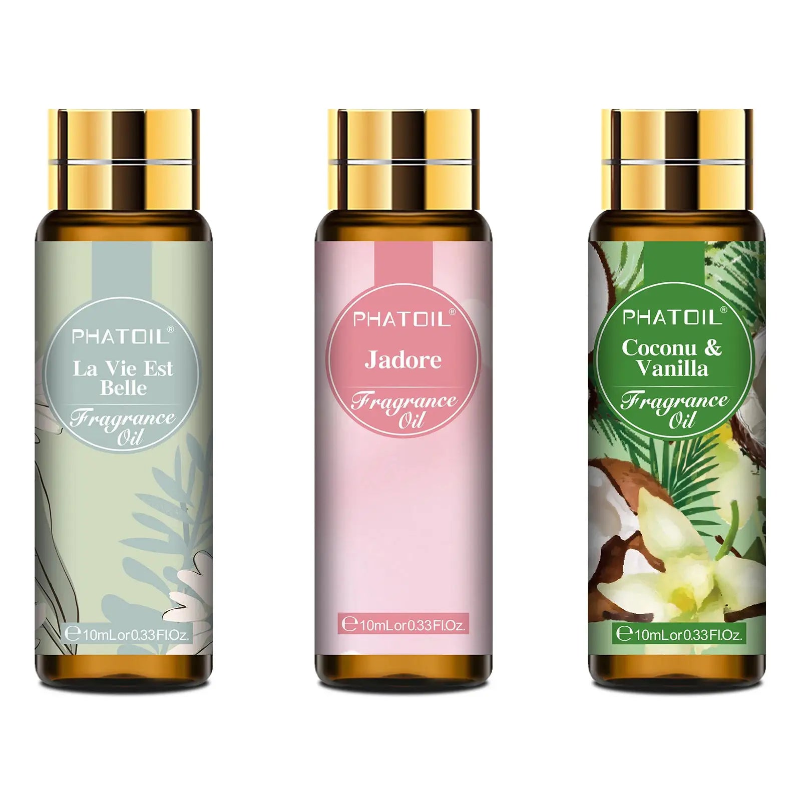 Phatoil Sweet Fruit Fragrance Oils Set 10ml For Aromatherapy And Diy Candles Cherry Apple Strawberry Mango Coconut