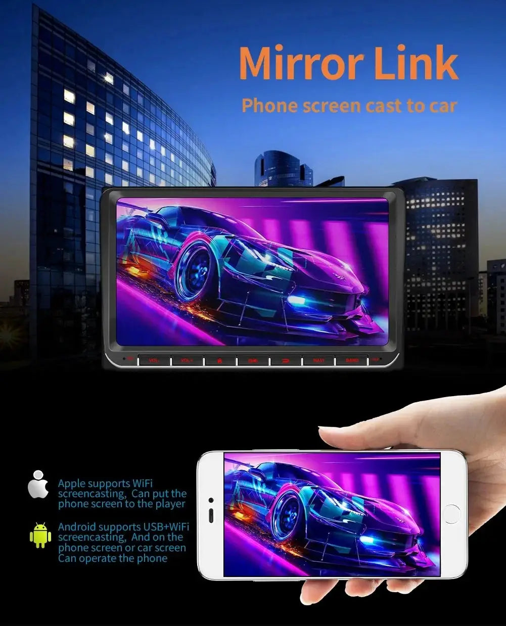 Simples Market 2-DIN Android car radio for VW/Skoda with CarPlay, WiFi and GPS navigation