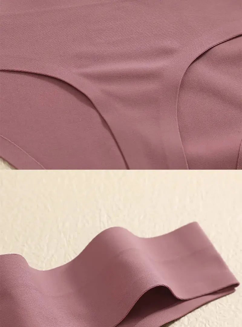 G-string underwear 3-piece pink seamless set, breathable low-waist bikini panties by Simples Market (S-XL)