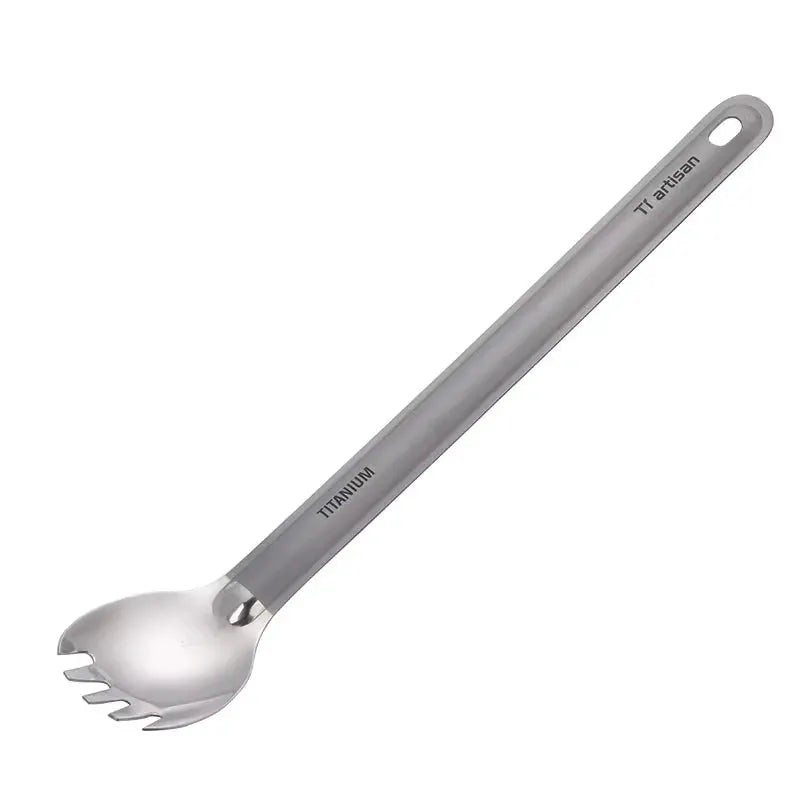 Tiartisan titanium long-handle spork, ultralight camping cutlery for outdoor dining