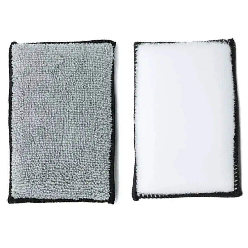 Double-sided microfiber scrubbing sponges 2-pack gray and white for car detailing by Simples Market