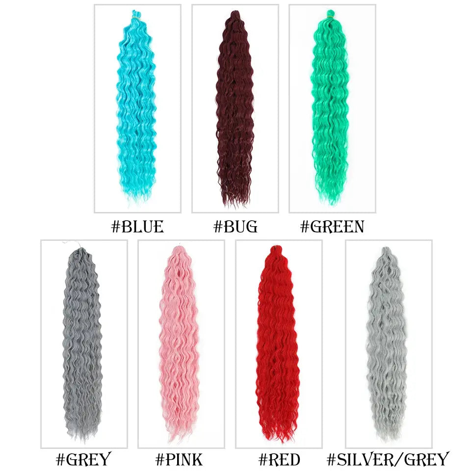 Ariel Curls water-wave twist crochet hair extensions; 7 color options by Simples Market