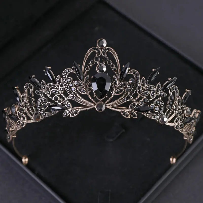 Purple Bridal Headwear Crystal Crown For Women Grand Party Tiara Wedding And Birthday Accessory