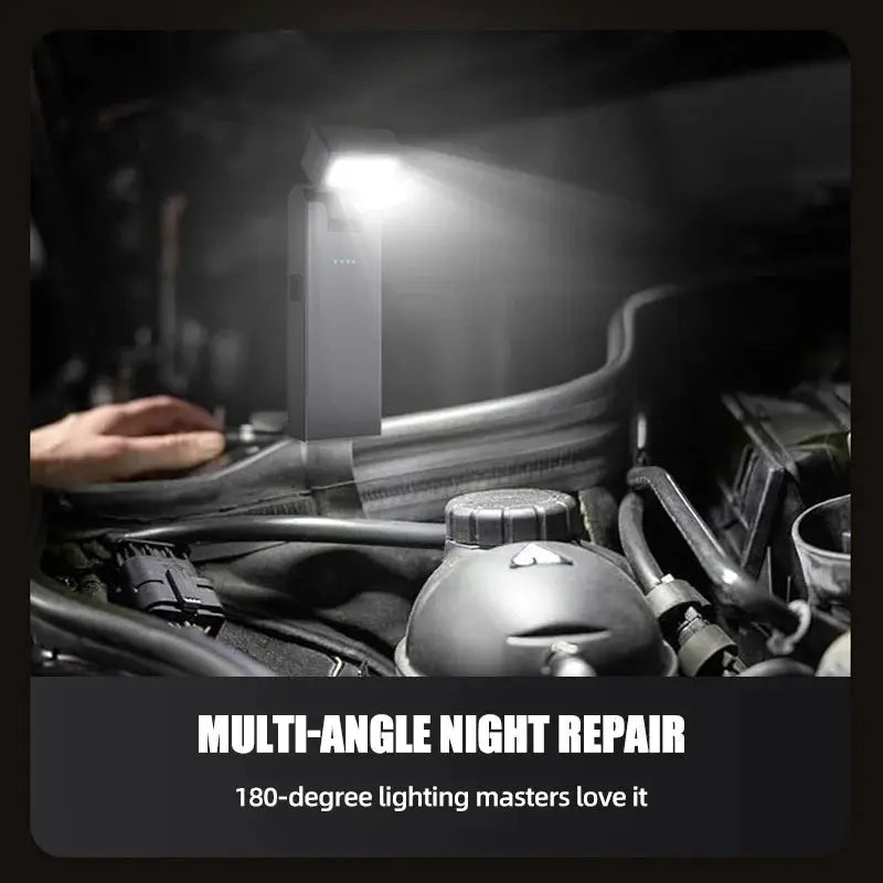 Magnetic Work Light Rechargeable COB Flashlight Type C Charging For Night Work Emergency Lighting And Portable Car Lamp