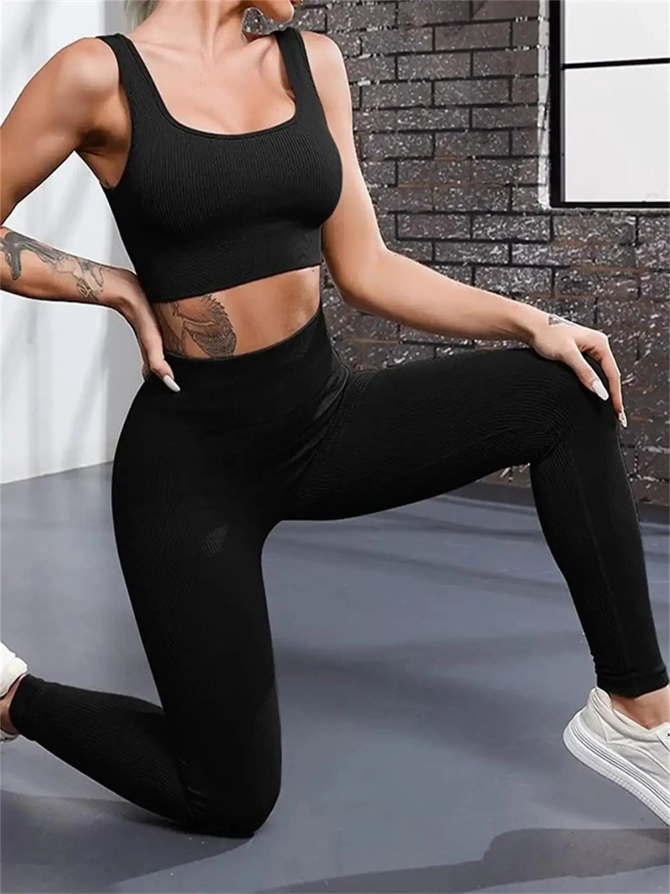 NovaFlex Ribbed High Waist Yoga Leggings For Women With Seamless Fit And Tummy Control For Gym