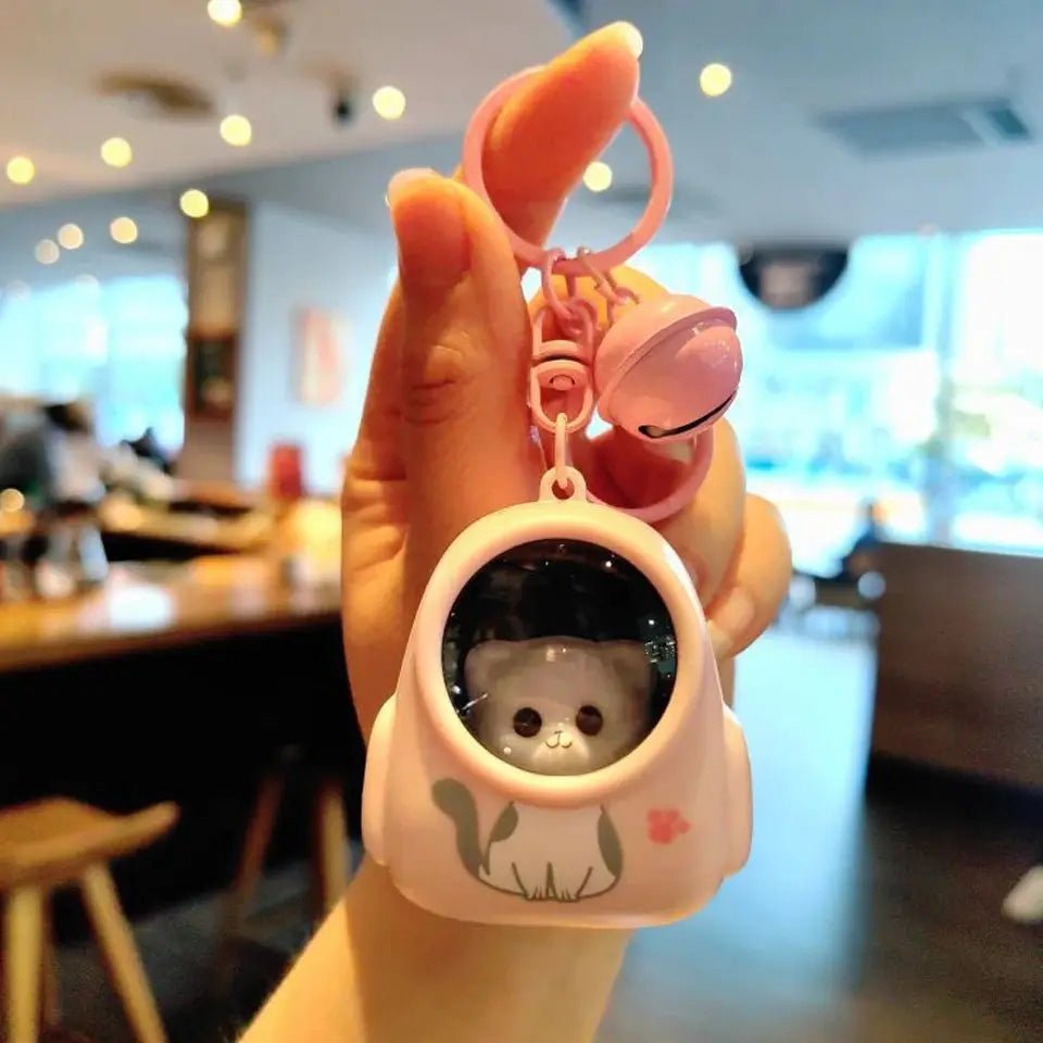 Yupsk Cute Glowing Night Light Astronaut Cat Keychains Kawaii Bag Charm Pendants Creative Accessories Gift Wholesale - Simples Market