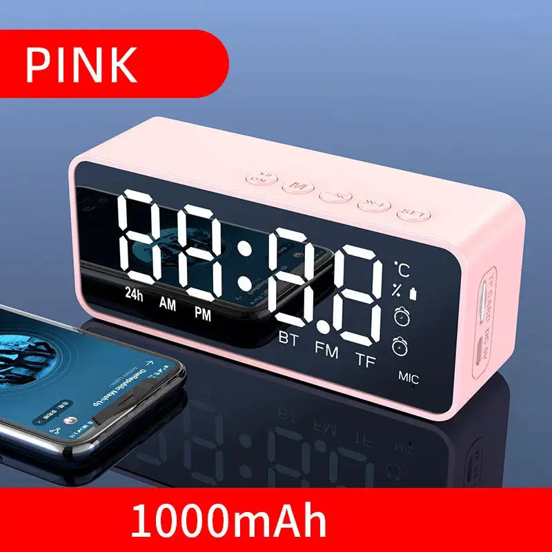 G-50 Bluetooth Alarm Clock Speaker With FM Radio TF Card Playback Dual Alarm Portable Subwoofer Lamp