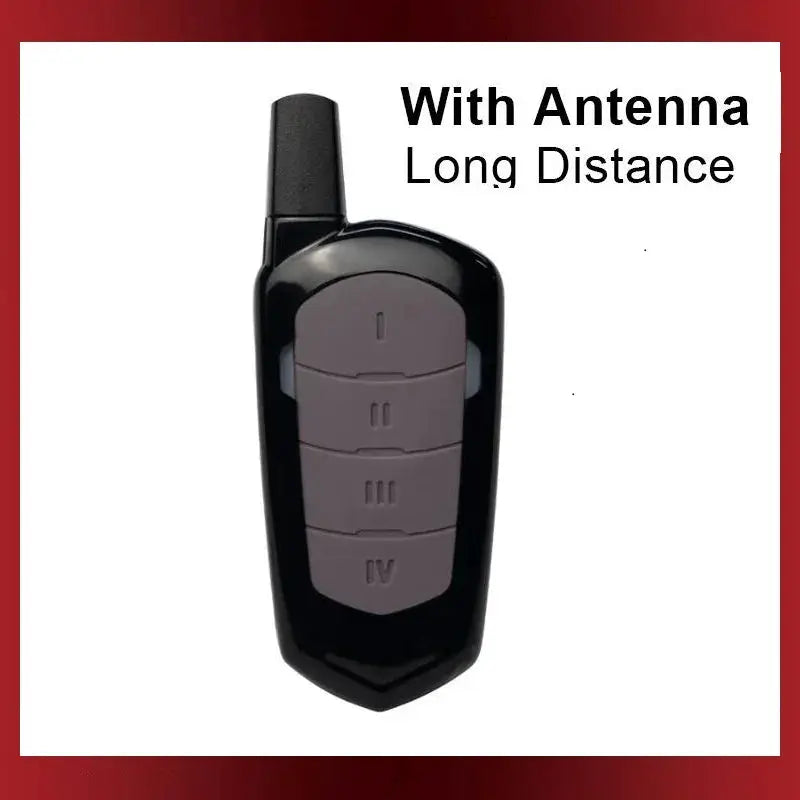 Garage remote control duplicator 433MHz with antenna, black handheld four-button gate opener by Simples Market