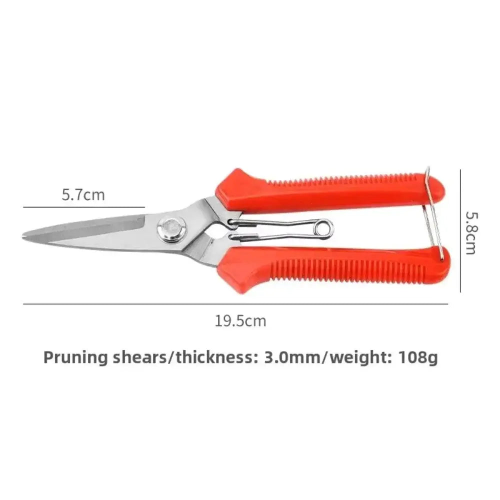 Straight Head Pruning Shears With Non Slip Handle Stainless Steel Garden Scissors For Bonsai Fruit Trees And Hedges