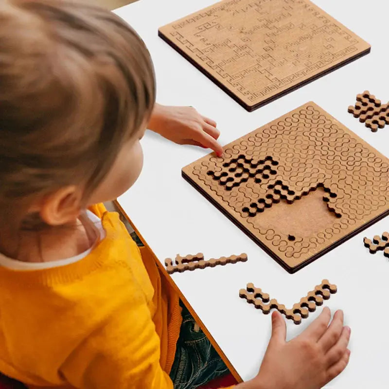 Impossible Wooden Puzzle For Adults Ten Level Eco Friendly Brain Teaser Jigsaw Tangram Board Game