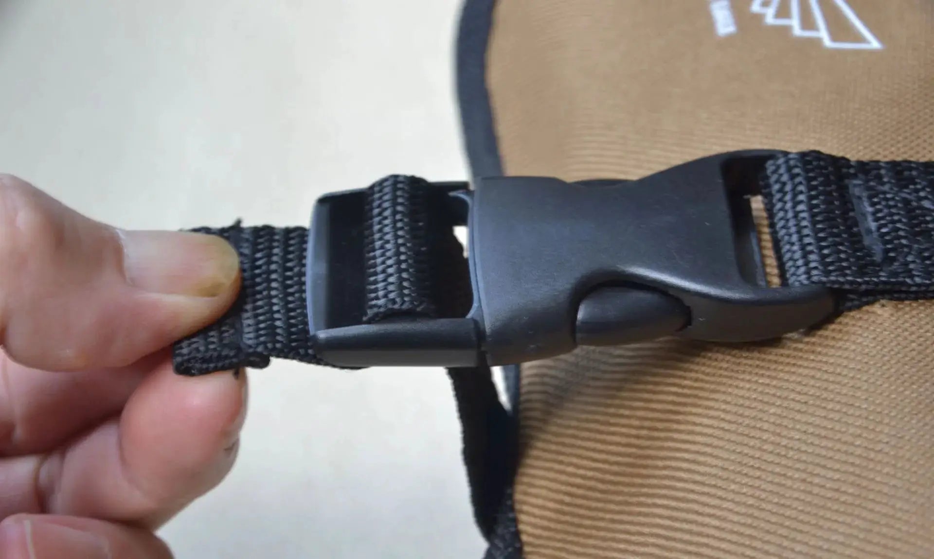 Oxford cloth tool roll pouch with black nylon strap and plastic side-release buckle