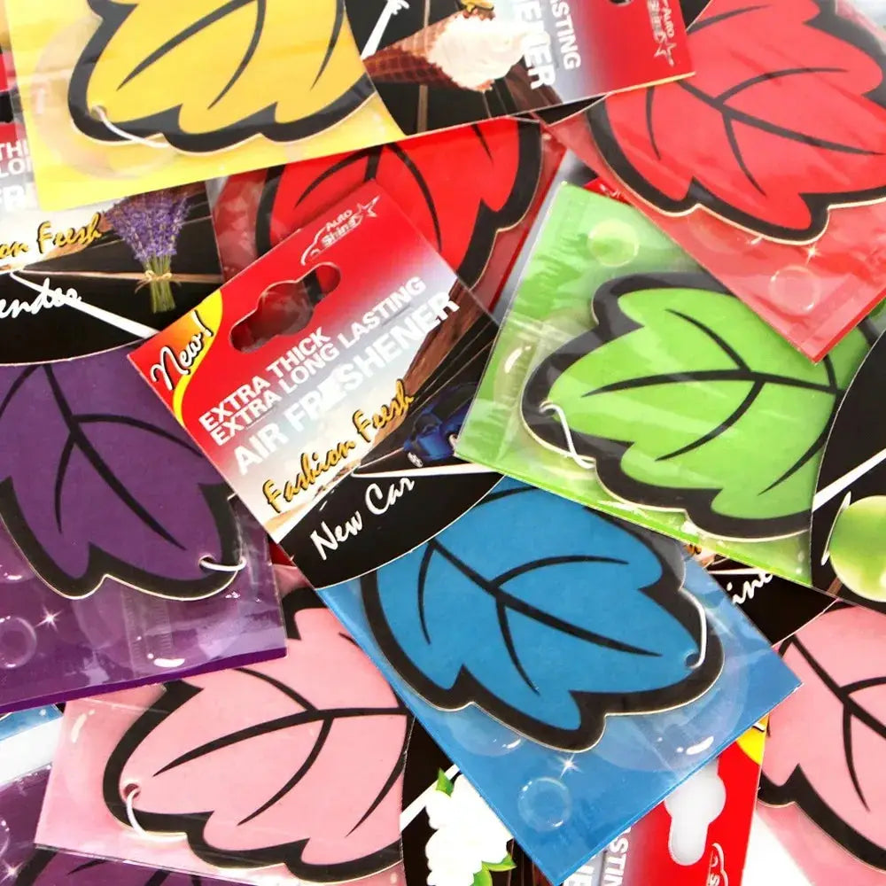 Natural Tea Paper Car Air Freshener Leaf Shape Hanging Scented Vanilla Perfume Fragrance 3 to 60 Pieces