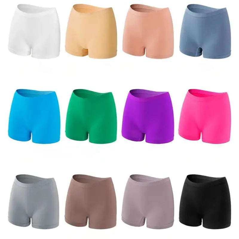 Simples Market 16-pack women's seamless boyshort panties, anti-chafing, stretchy soft underwear in colors (S-5XL)