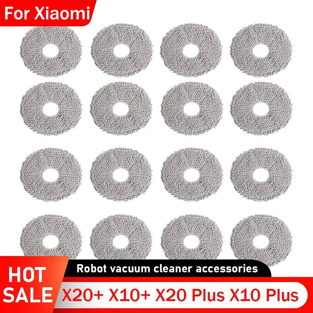 16Piece Durable Mop Cloth Set For Xiaomi X20 Plus X10 Plus X20 And X10 Robot Vacuum Replacement Mop Pad Spare Parts