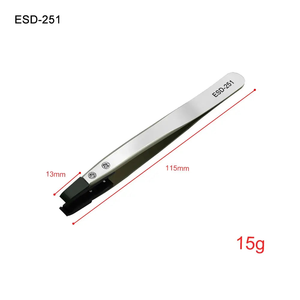 Lefavor Anti Static Electronics Tweezers Set Curved And Straight Tips Stainless Steel Precision Hand Tools Phone Repair