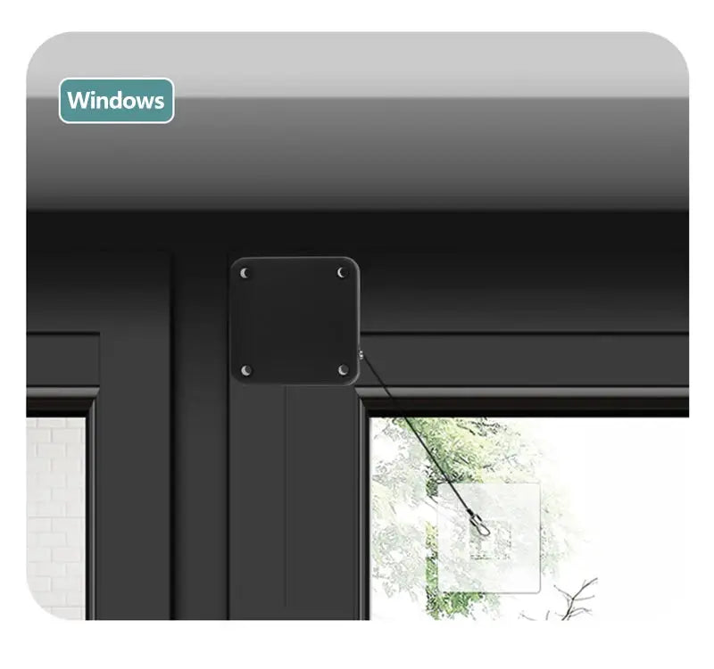 Simples Market automatic sensor door closer mounted on black door frame with a surface-mount bracket and four screws