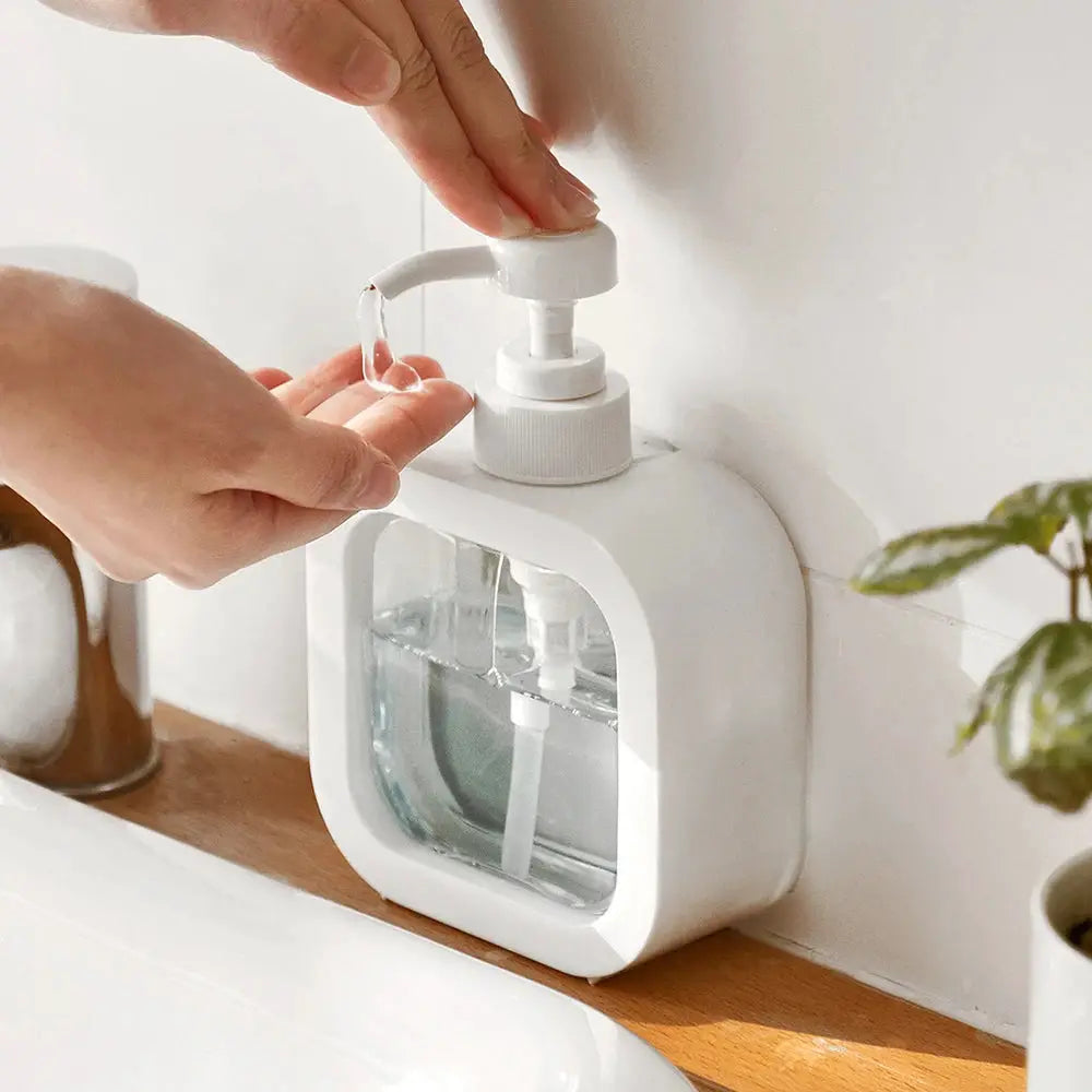 Large Capacity Transparent Visible Plastic Press Bottle Dispenser For Travel Kitchen And Bathroom