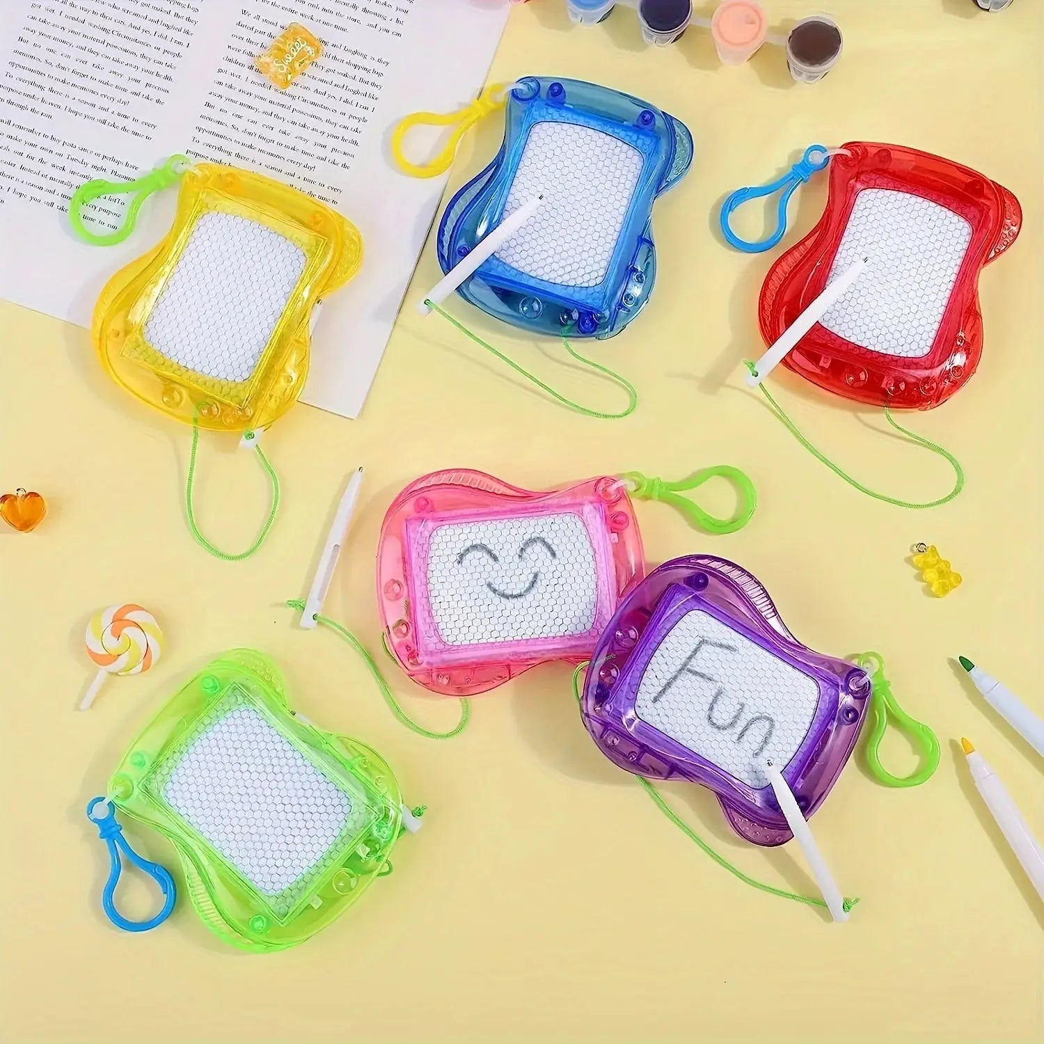 Mini Magnetic Drawing Boards With Keychain Erasable Doodle And Sketch Pad For Kids Ages 3 To 6 Birthday Gifts