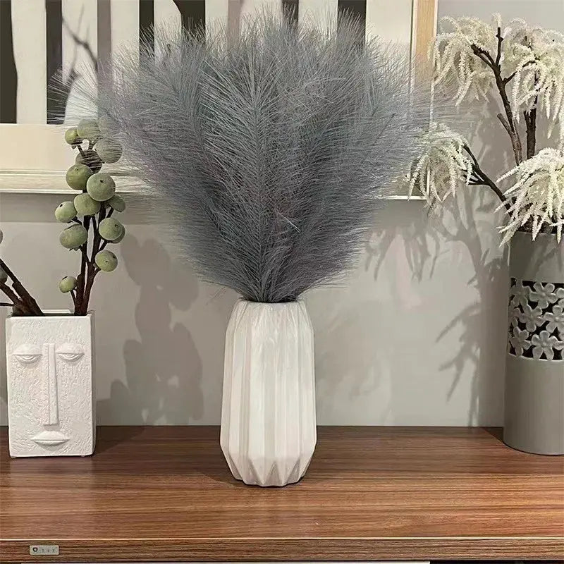 10 Pcs Artificial Pompous Grass Branches Fluffy Stems Vase Filler For Boho Home Decor And Floral Arrangements