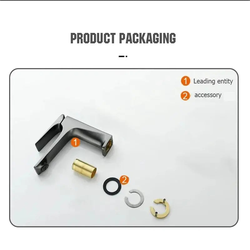 Simples Market brass-core modern deck-mounted bathroom faucet with single handle and mounting hardware
