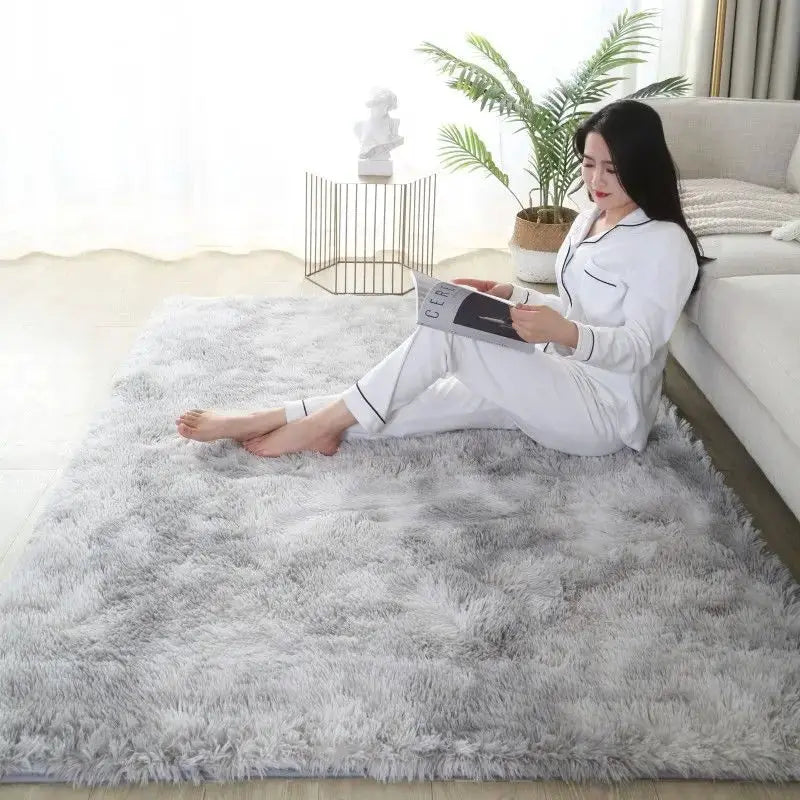 Fluffy Plush Velvet Carpet Rug for Living Room and Bedroom Lounge Soft Floor Mat for Kids Decoration