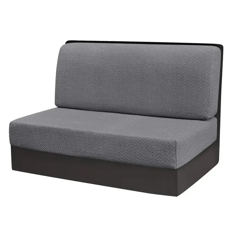 Simples Market 2-pc polar fleece RV dinette cushion covers in gray