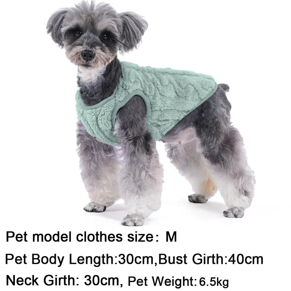Soft Fleece Dog Clothes For Small Dogs And Cats Warm Autumn Winter Sweater Vest Apparel For French Bulldog