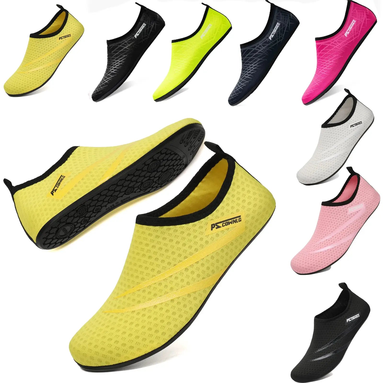 AquaStride Unisex Water Shoes Breathable Mesh Quick Dry Non Slip Rubber Outsole For Beach Surf Snorkeling