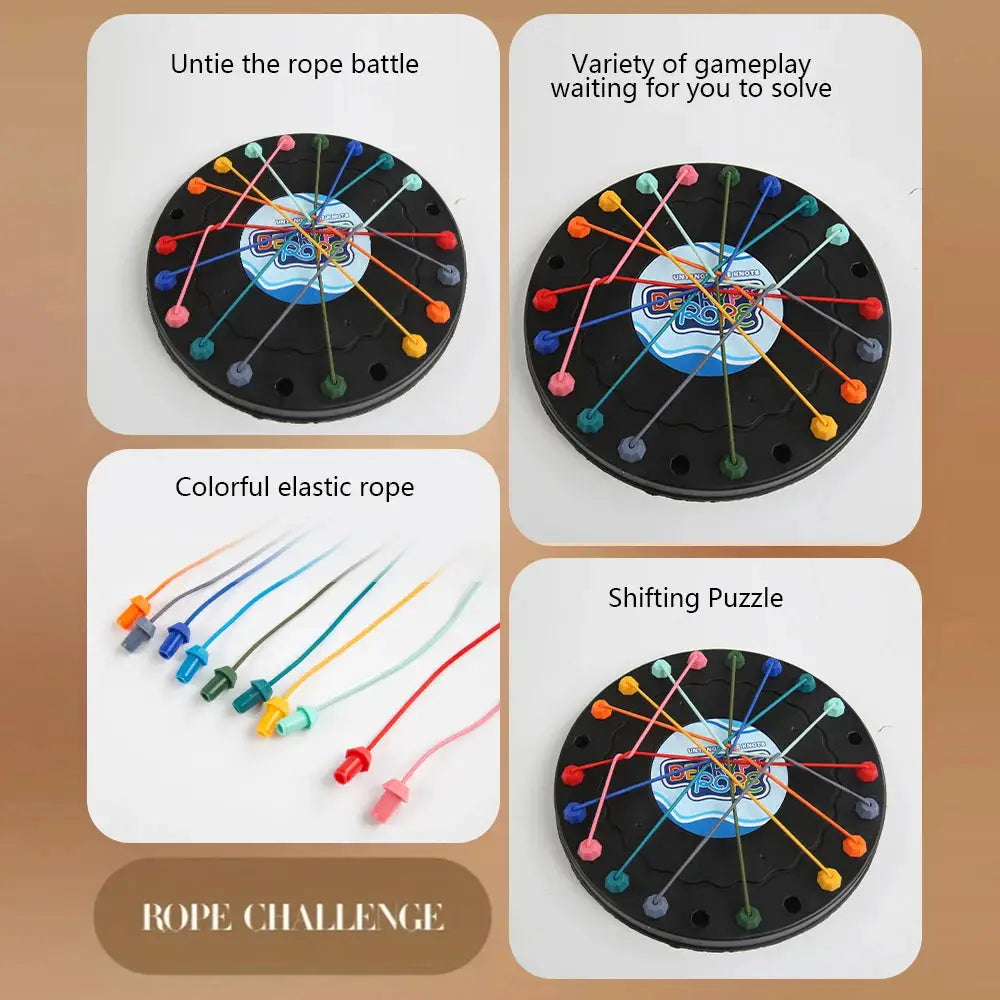 Twisted Rope Puzzle Game Brain Teaser Rope Untangling Board Game For Knots And Strings Solution Challenge