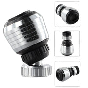 Water saver faucet aerator by Simples Market, chrome 360° swivel diffuser with filter adapter (3-piece)