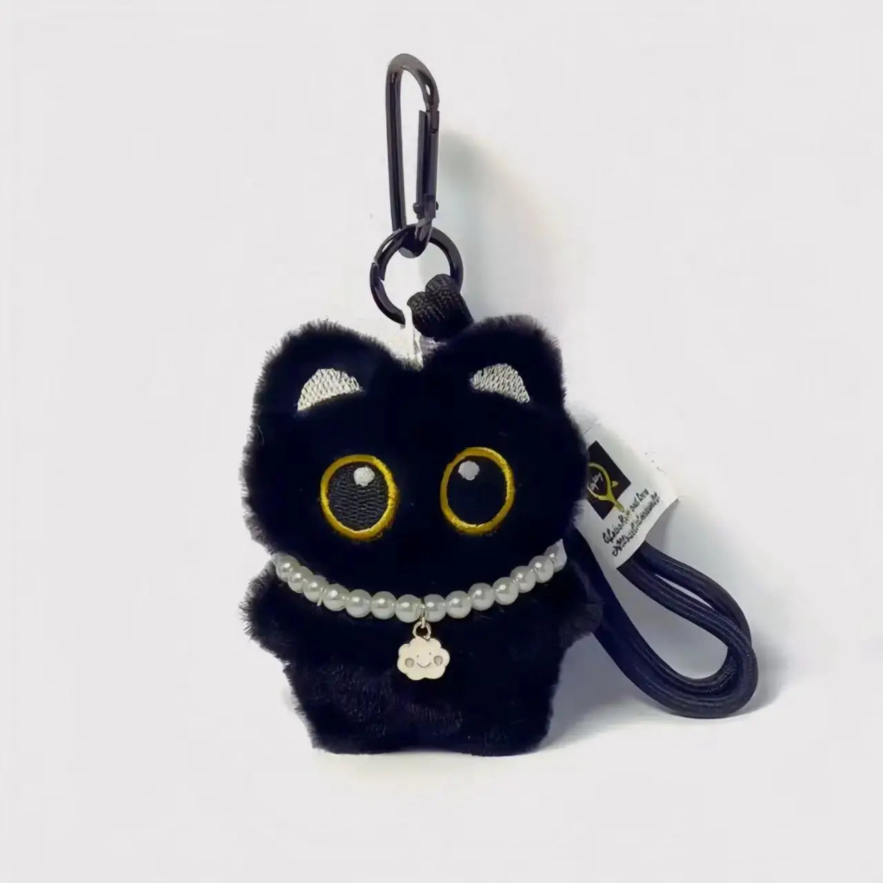 Cute Plush Black Cat Keychain Bag Charm Pendant Kawaii Toy For Women And Couples Gift Accessories