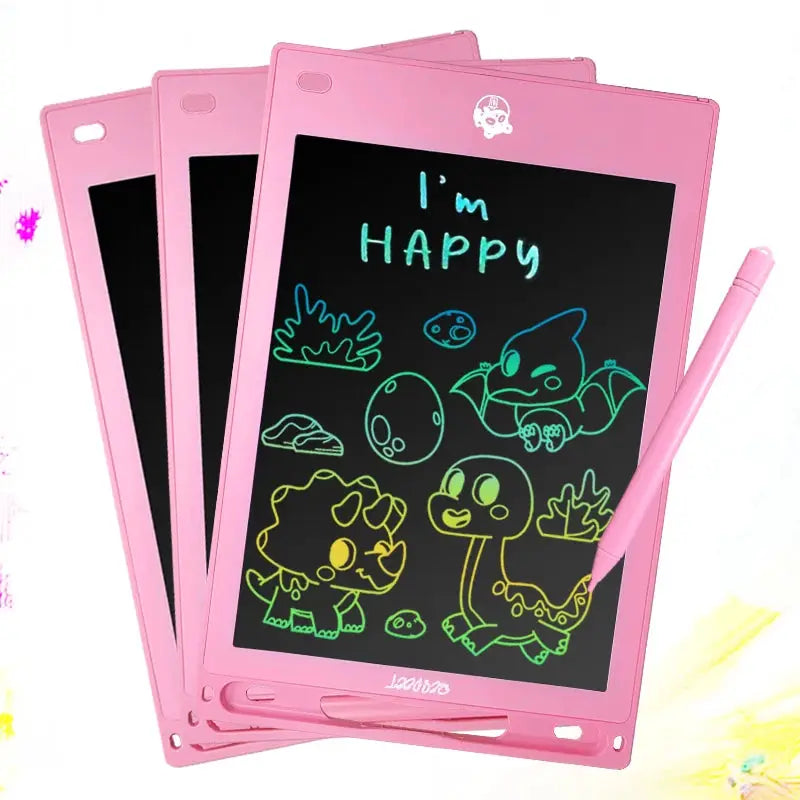 8.5-inch pink LCD writing tablets set of 4 with stylus for kids