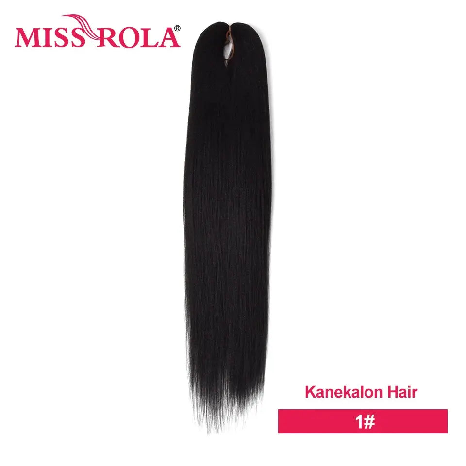 Miss Rola Kanekalon synthetic jumbo braiding hair bundle, 6-piece, black, EZ Twist