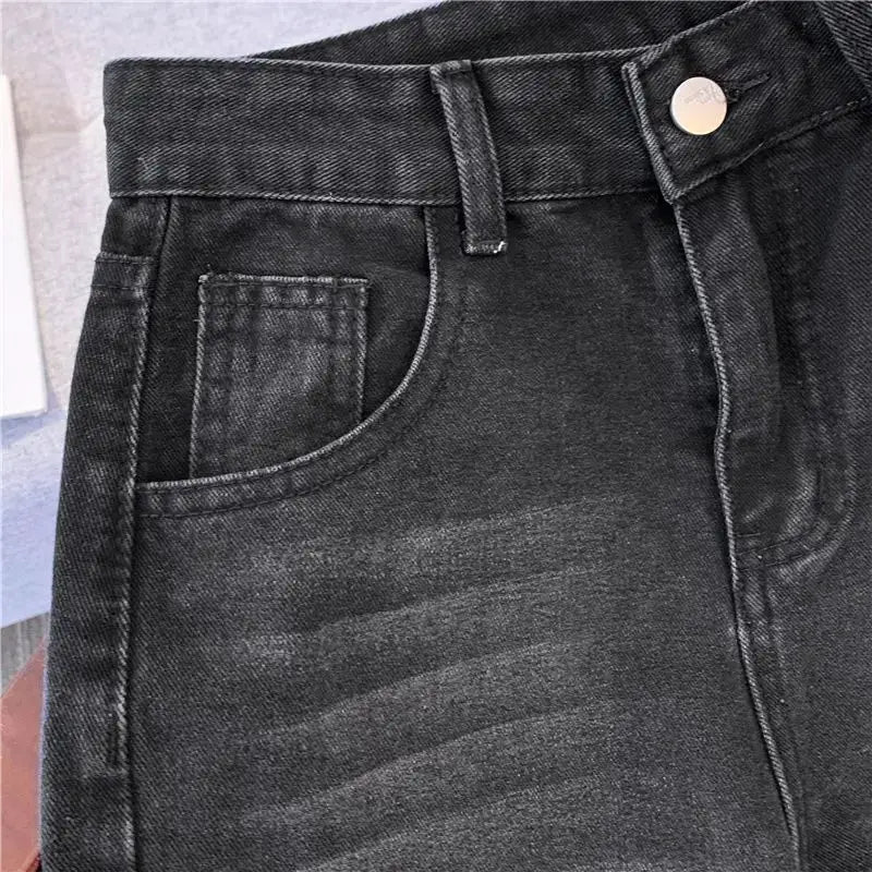 Winter Thick Fleece Jeans Velvet Plush Denim Vintage Slim Trousers