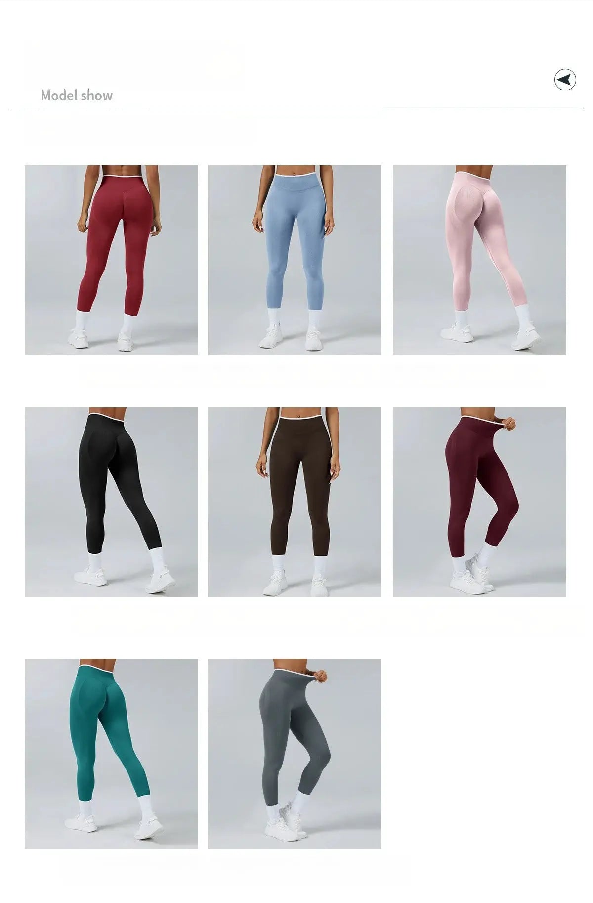 Women's color-block yoga leggings by Simples Market, seamless knit, high-waist hip-lifting workout tights in colors