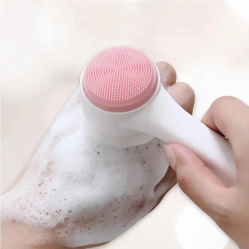 Lumina 3D Double Silicone Facial Cleansing Brush For Gentle Exfoliation Deep Pore Cleansing And Radiant Skin