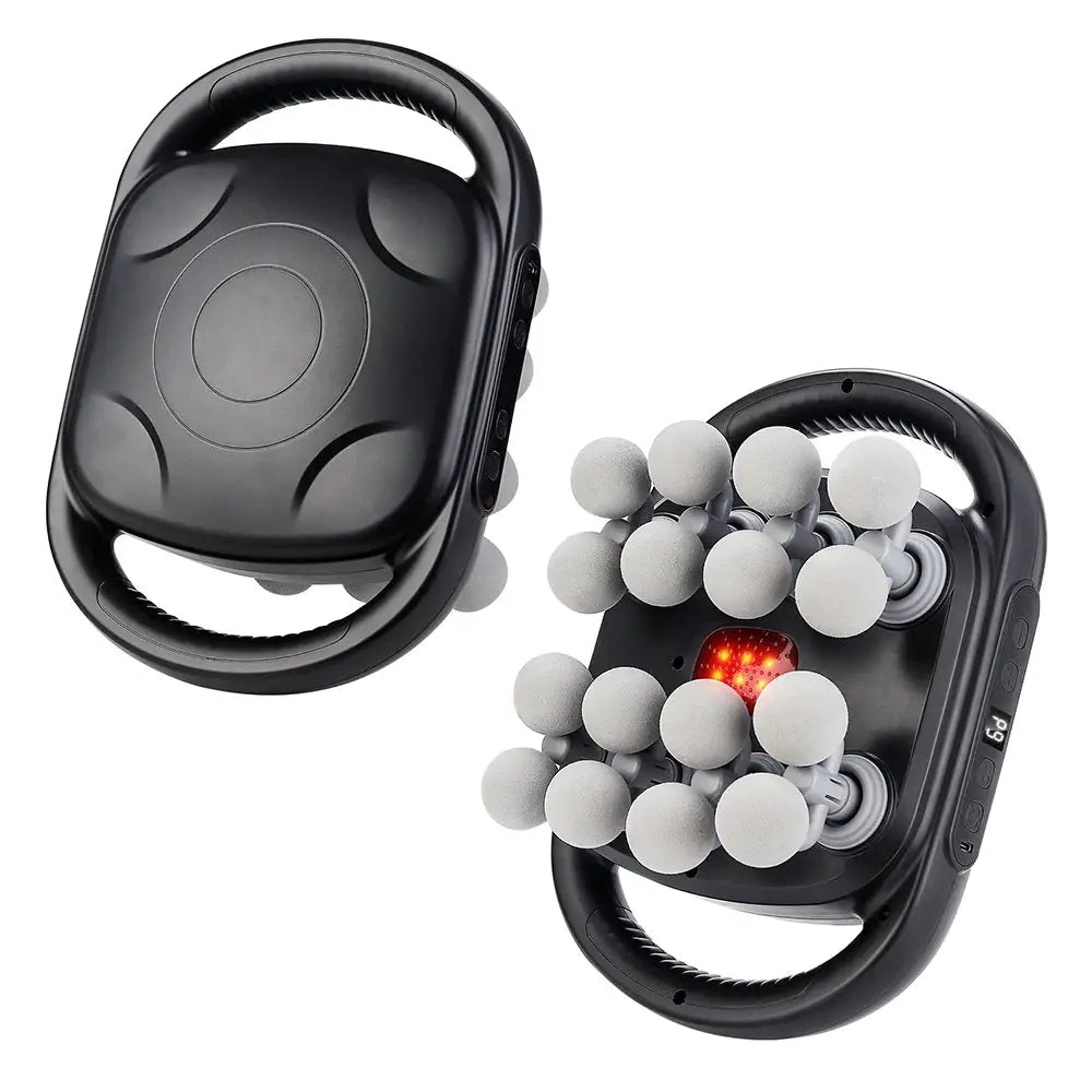 Simples Market 16-head fascia gun massage device, black body with grey massage heads