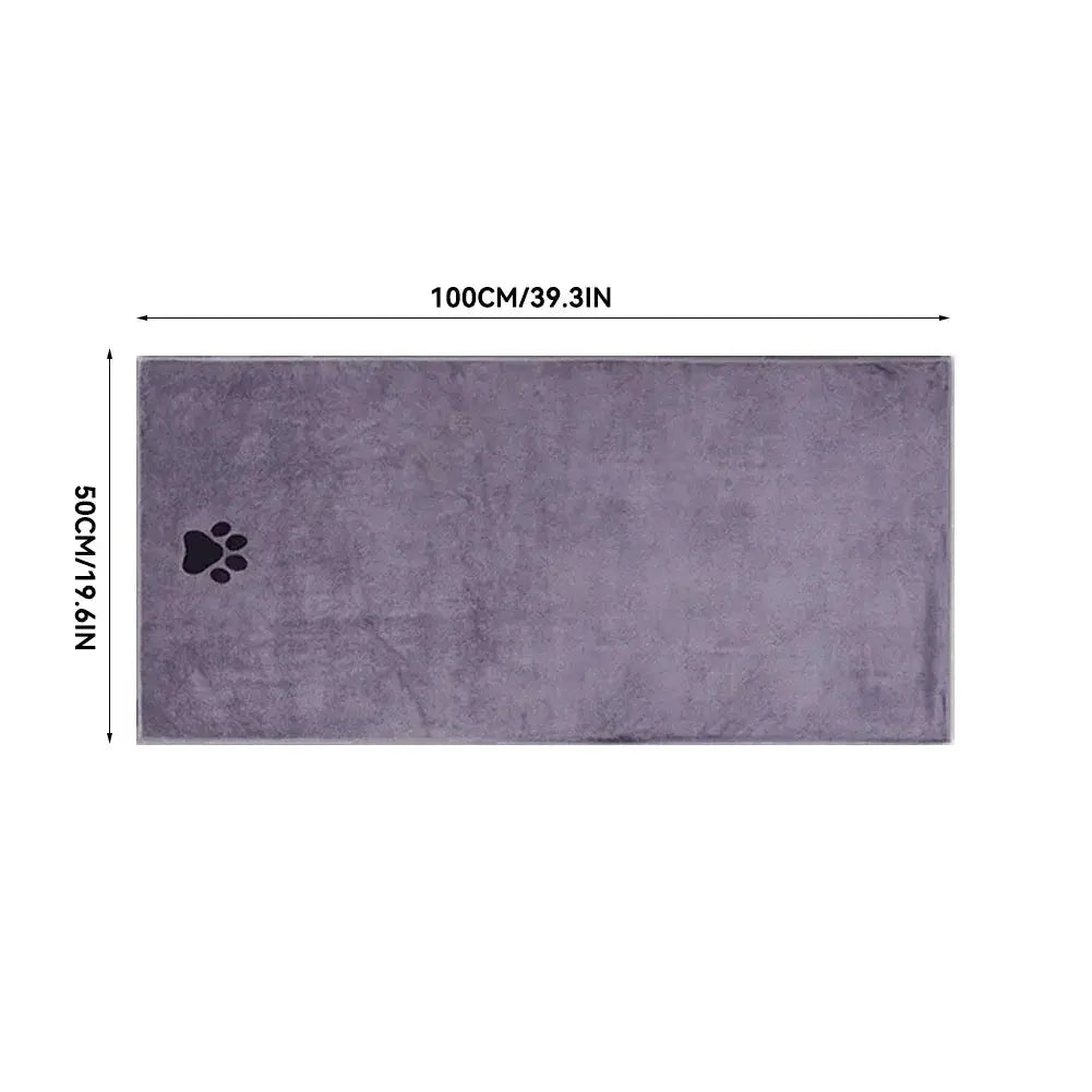 Three Size Options Microfiber Pet Bath Towel Embroidered Super Soft Absorbent for Cats and Dogs Grooming Supplies