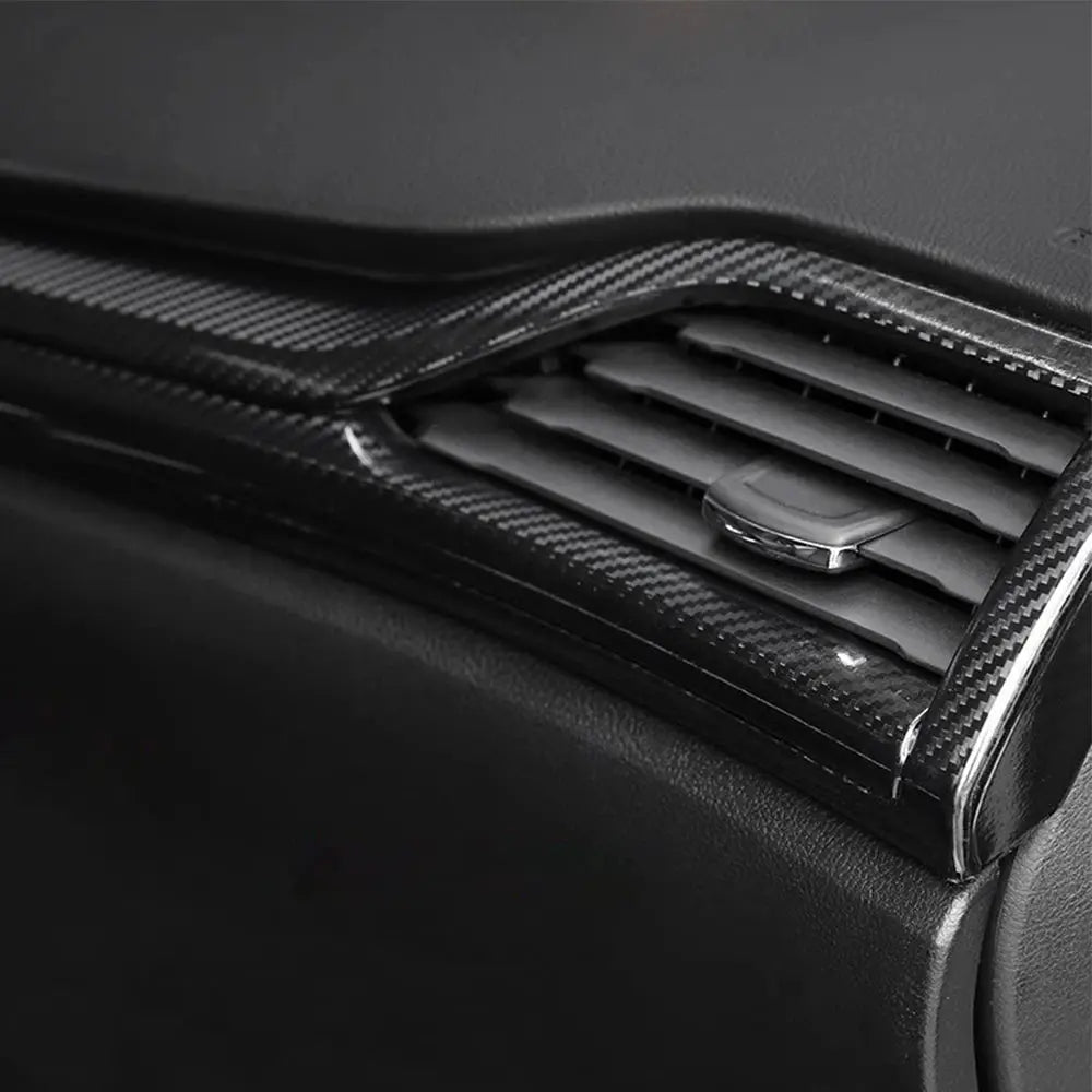 Simples Market 3D carbon fiber black vinyl wrap for car interior vent panel.
