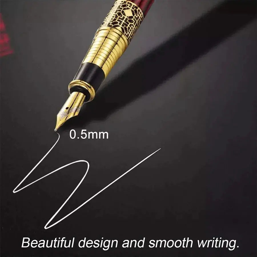 Retro Metal Fountain Pen 1 To 100 Piece Set With Replaceable Ink Elegant Gift For Writing Office And School Supplies