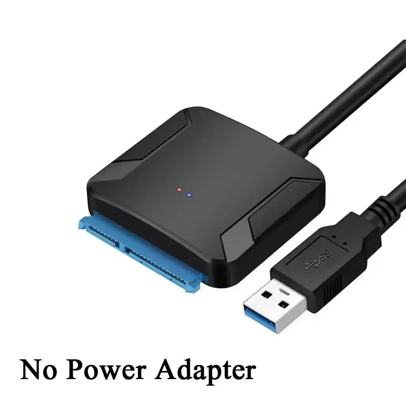 USB 3.0 to SATA HDD Adapter for 2.5 and 3.5 Inch Drives with SATA III Support and 12V 2A Power Adapter